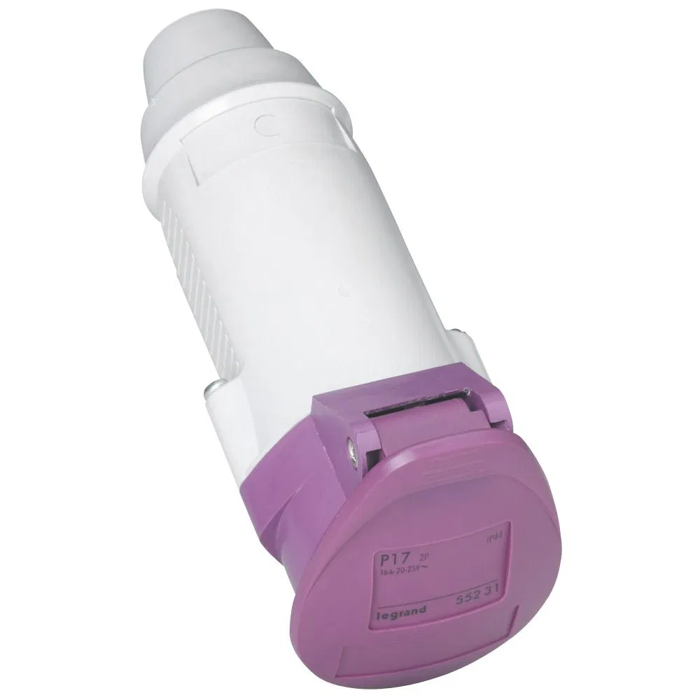 Mobile socket - P17 Tempra Pro - IP 44 - 20/25 V~ - 16 A - 2K 055231 Legrand