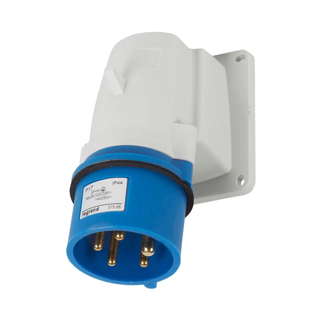 表面安装插头 - P17 Tempra Pro - IP 44 - 200/250 V~ - 16 A - 3K+N+E 057586 Legrand