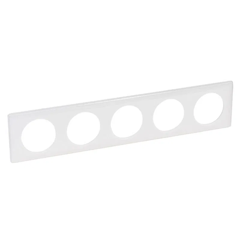 Frame - Celiane Program - 5 posts - White gloss 066630 Legrand