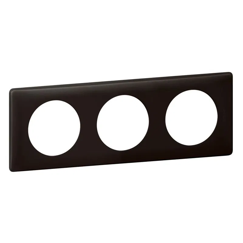 Frame - Celiane Program - 3 gang - Black percale 066743 Legrand