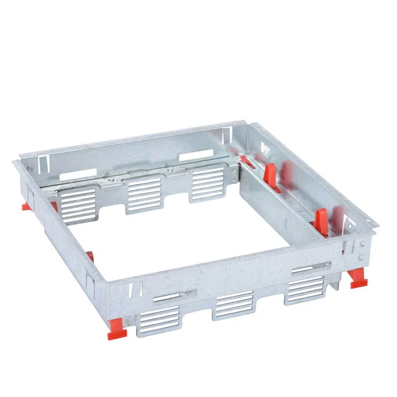 Unequipped base for mounting a floor inspection box with an insert for adjusting support height standard version 16/24 mod. 088038 Legrand