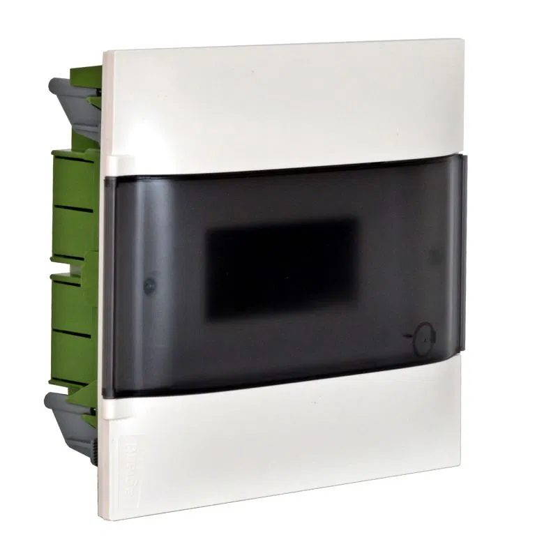 Practibox S Plastic Flush-mounted Enclosure (in hollow walls) 1X12 Smoked door 135571 Legrand