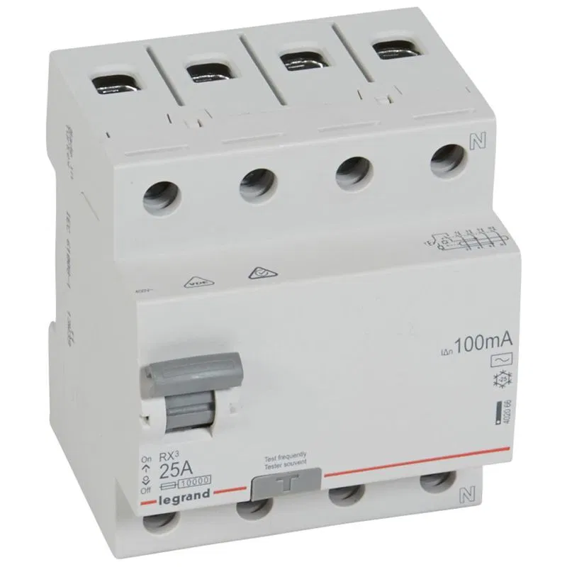 剩余电流动作保护器 (RCD) 4p 25A 100mA type AC RX3 IEK Leg 402066 Legrand (IEK group)