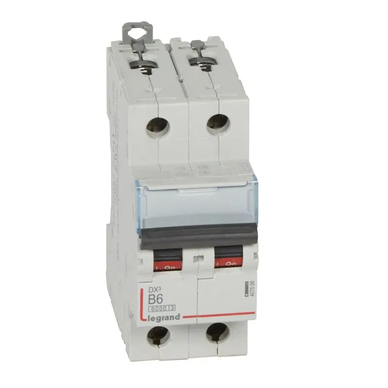 DX3 断路器 2P B6A 6000/10kA LEGRAND 407506