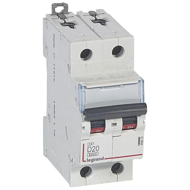 DX3 断路器 2P D20A 6000/10kA LEGRAND 408032