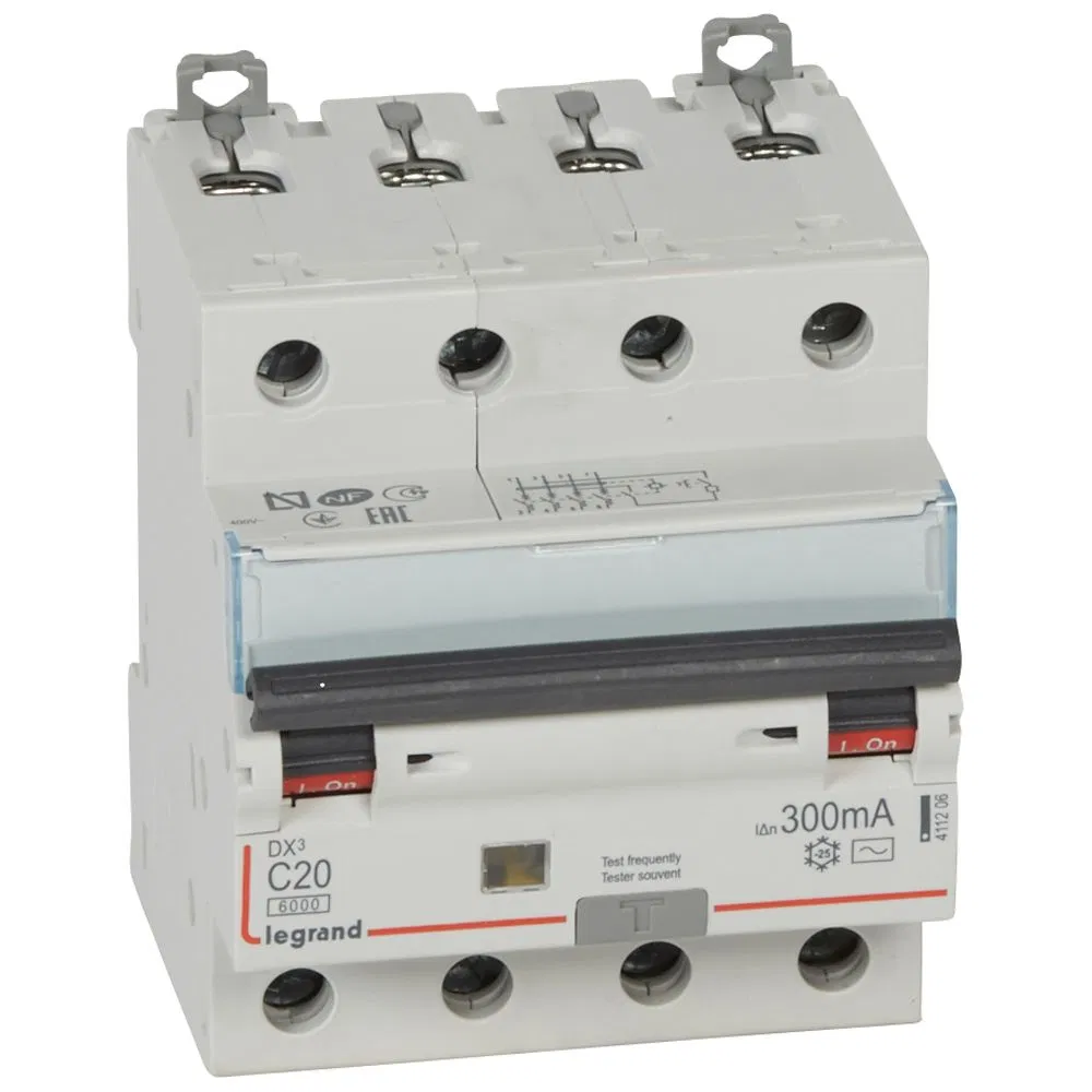4极 AC型漏电断路器 C 20A 300mA 10kA DX3 Leg 411206 Legrand