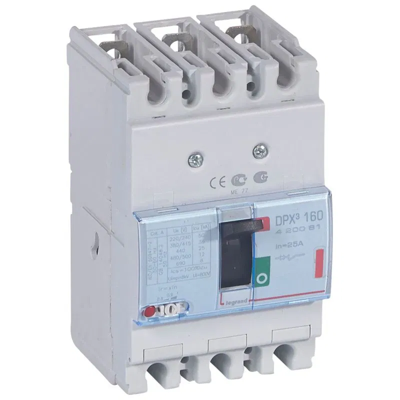 塑壳断路器 3P 25A 36kA DPX3 160 热磁脱扣器 Leg 420081 Legrand