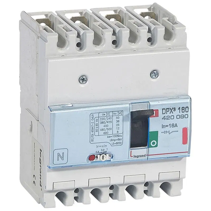 Circuit breaker 4p 16A 36kA DPX3 160 thermomagnetic trip Leg 420090 Legrand