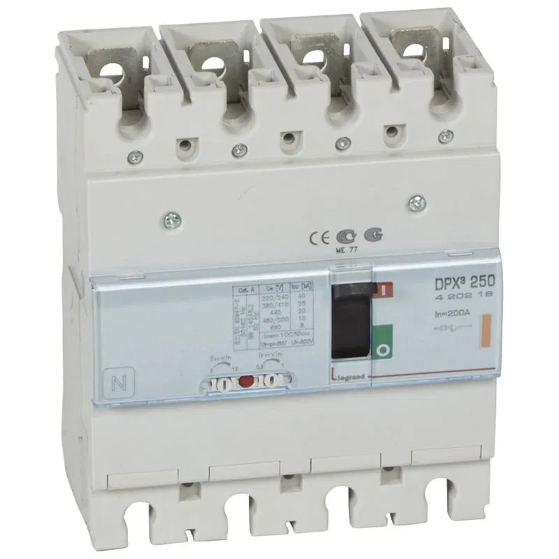 4极 200A 25kA DPX3 250 400V 热磁脱扣式断路器 Leg 420218 Legrand