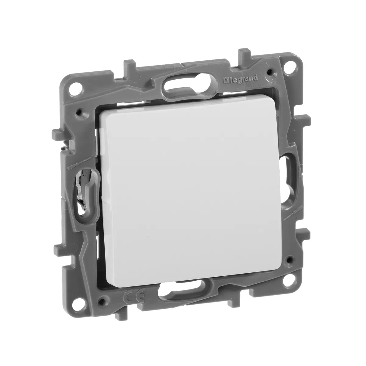 1-way button mechanism Etika Plus 6A with NO/NC contact screwless terminals white IEK 672214 Legrand (IEK group)