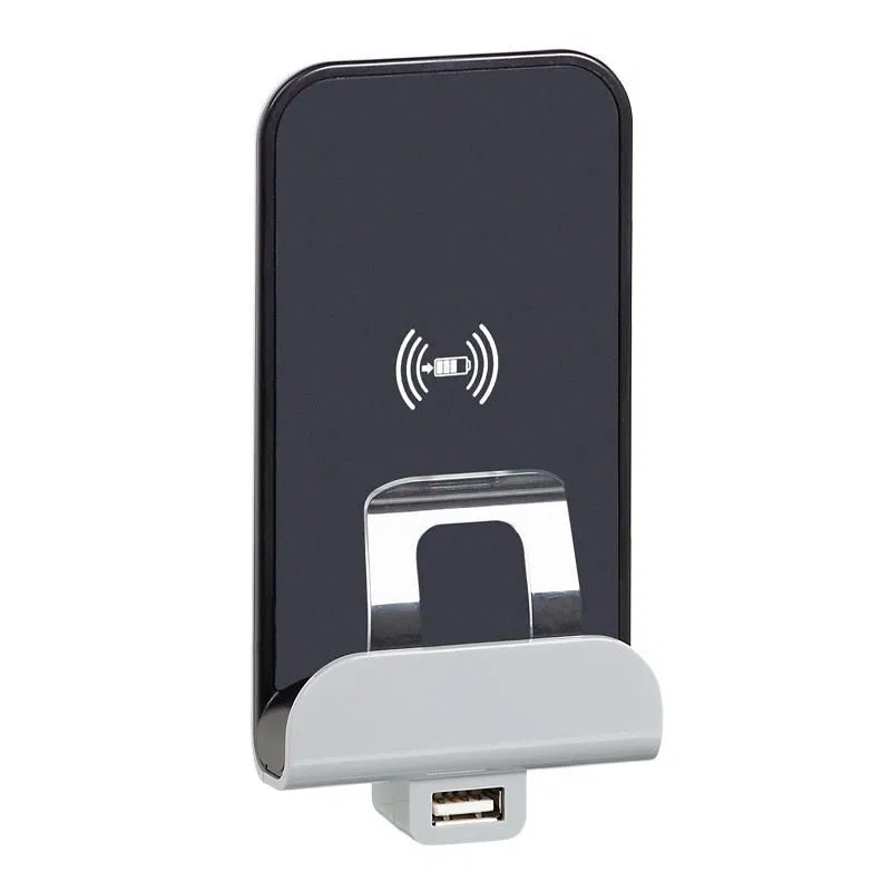 ETIKA Беспроводное зарядное устройство Qi 5В с USB A 5В белый 672237 Legrand