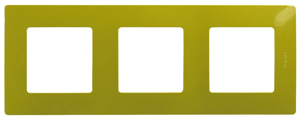 ETIKA Frame 3-gang green fern 672543 Legrand