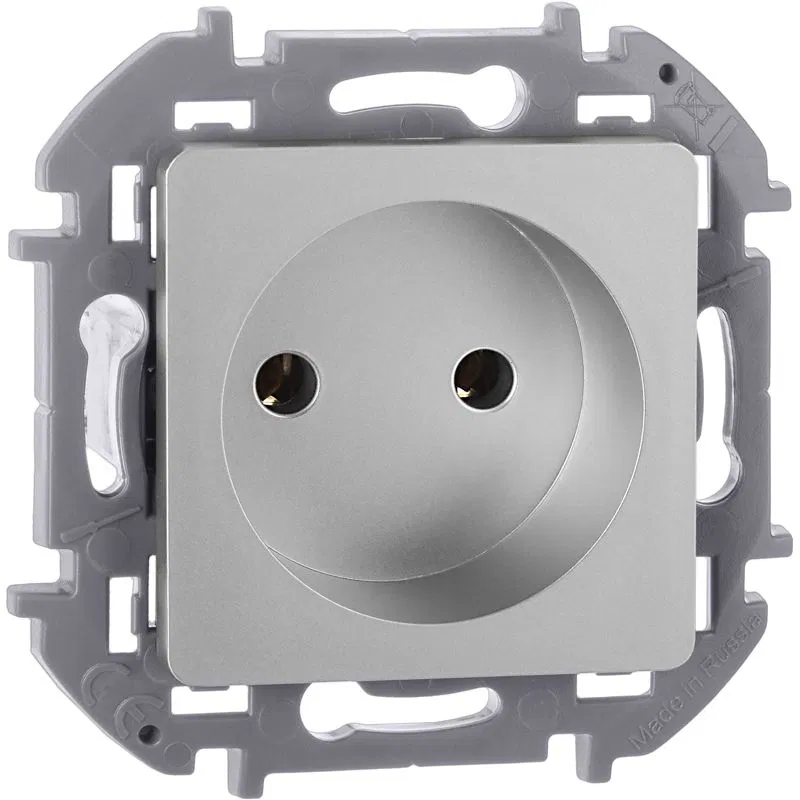 Розетка 1-м СП Inspiria 16А IP20 250В 2P механизм алюм. IEK 673712 Legrand (группа IEK)