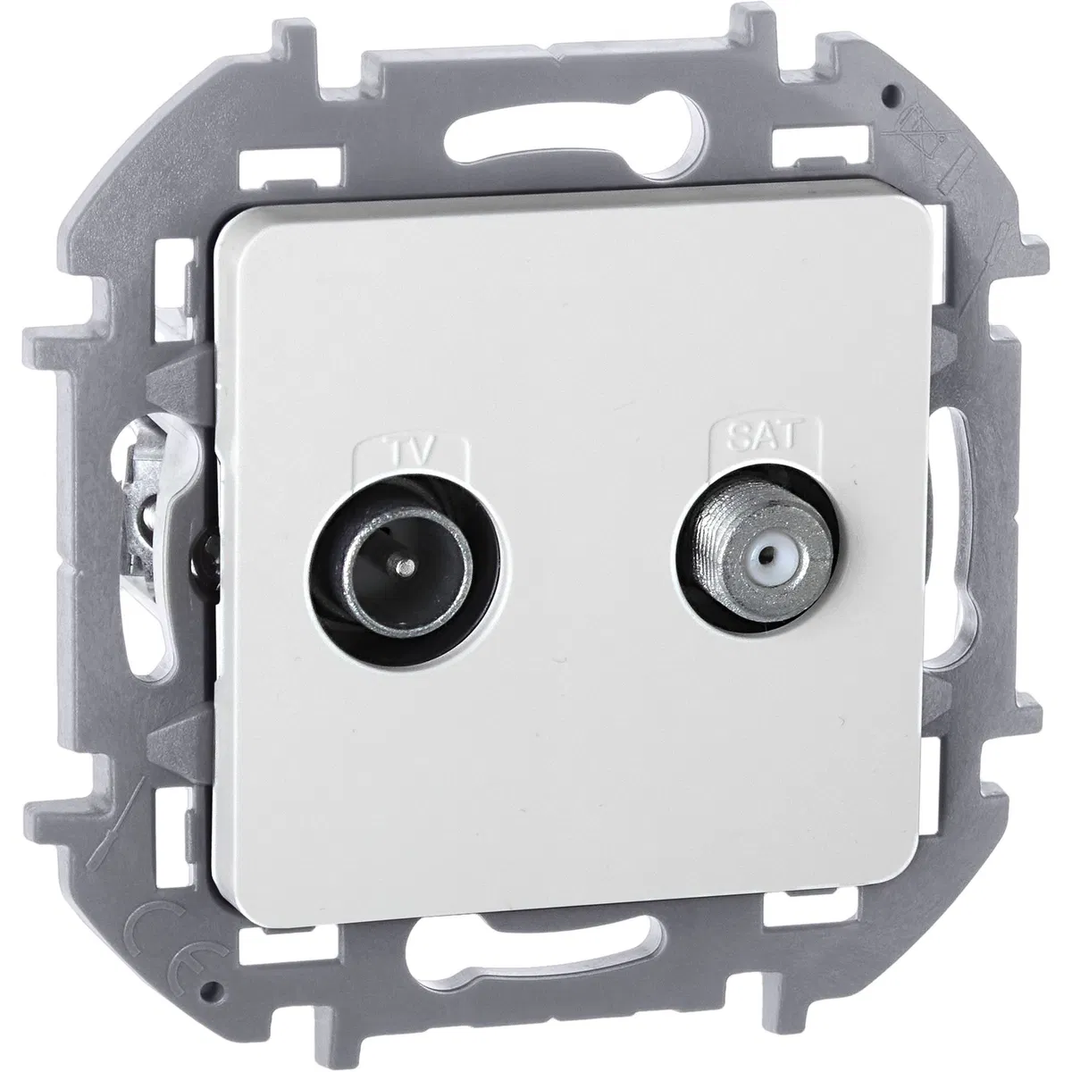 INSPIRIA Double Socket TV+SAT star type white 673880 Legrand
