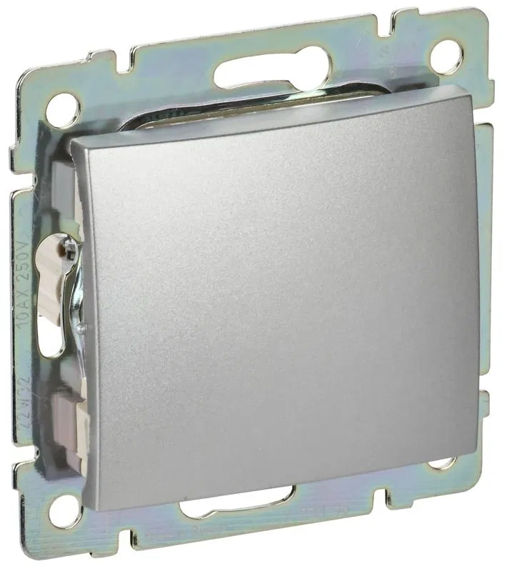 Переключатель проходной 1-кл. СП Valena 10А IP31 механизм алюм. (DIY-упак.) IEK 694338 Legrand (группа IEK)