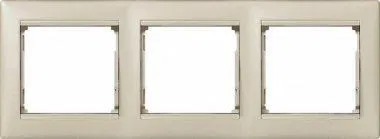 Рамка 3-м Valena горизонт. жемчуж. (блист.) IEK 694352 Legrand (группа IEK)