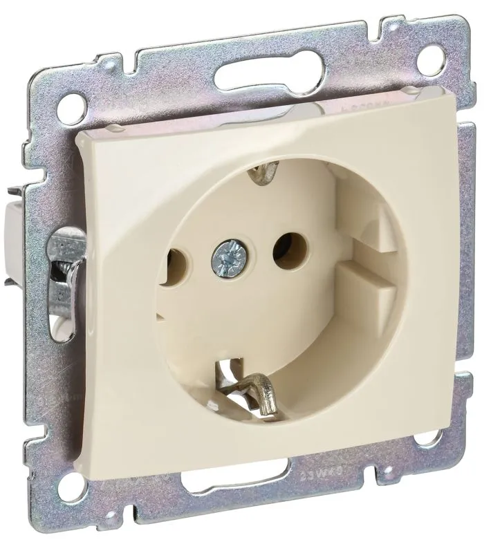 Розетка 1-м СП Valena 16А IP20 2P+E с заземл. немецк. стандарт механизм сл. кость (DIY-упак.) IEK 695612 Legrand (группа IEK)