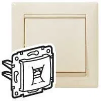 Розетка телефонная 1-м СП Valena RJ11 механизм сл. кость (DIY-упак.) IEK 695622 Legrand (группа IEK)