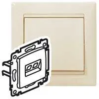 Розетка компьютерная 1-м СП Valena RJ45 UTP механизм сл. кость (DIY-упак.) IEK 695624 Legrand (группа IEK)