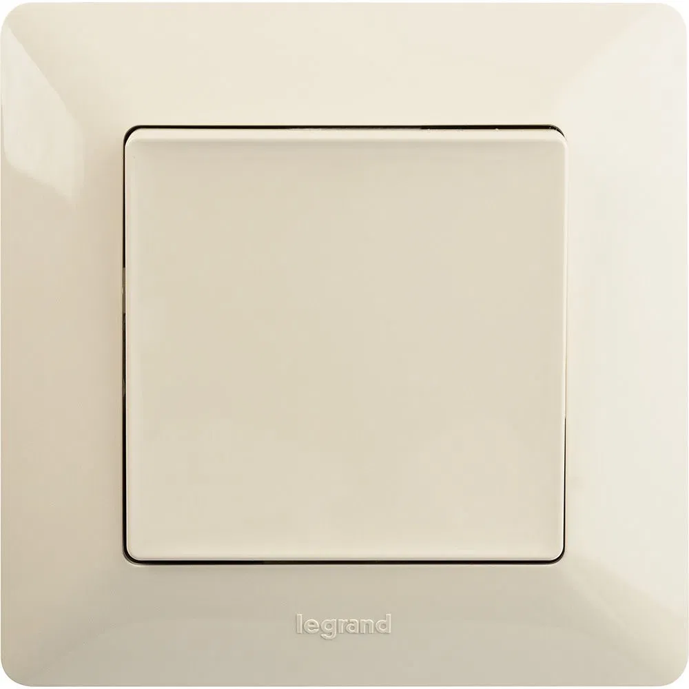 Valena LIFE. Switch 10AX 250V with front plate. Screwless terminals. Ivory 752501 Legrand