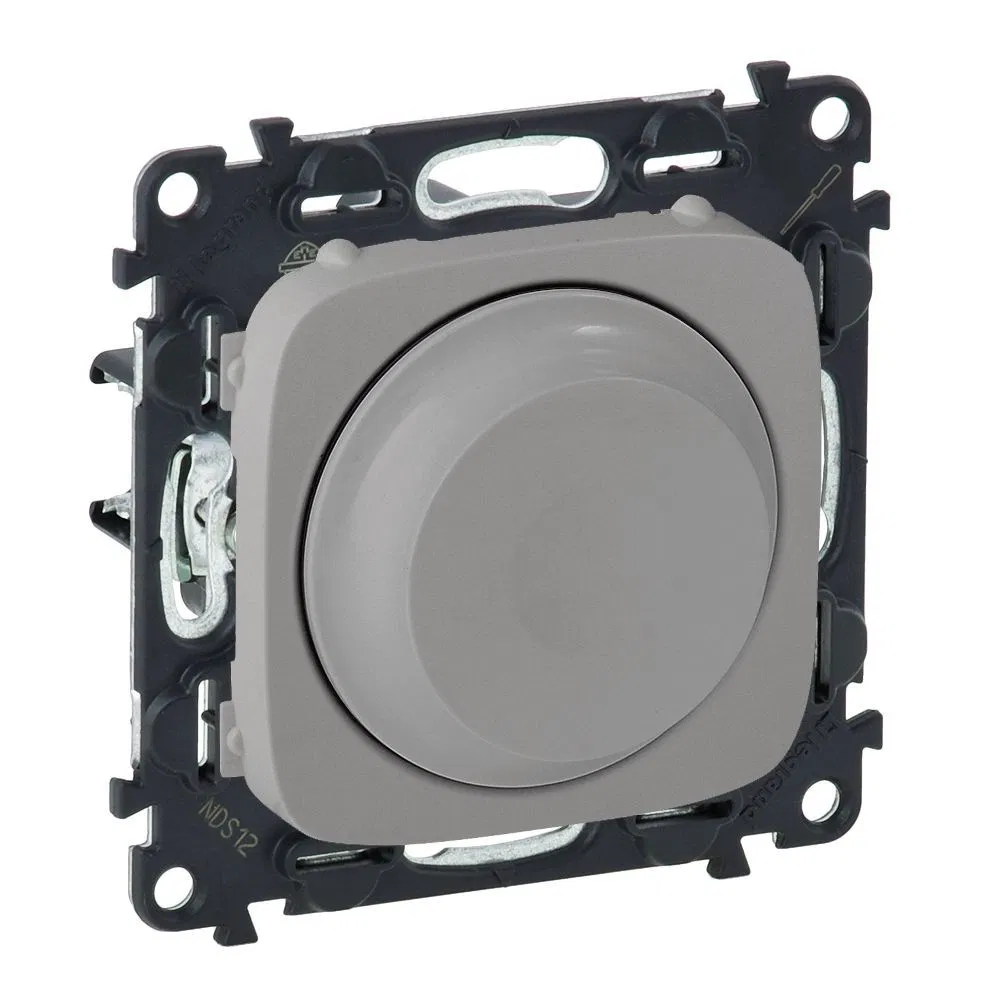 Valena ALLURE. 通用旋转式调光器 300W 无中性线。带面板。铝制 752960 Legrand