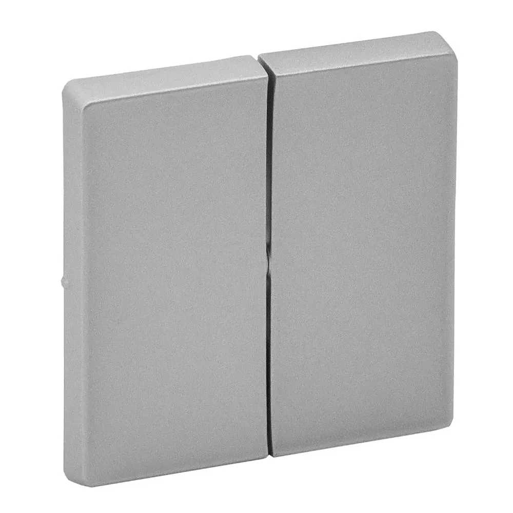 Valena LIFE. Faceplate for two-gang switch. Aluminum 755022 Legrand
