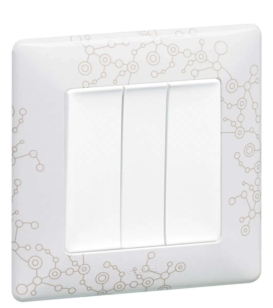 Valena ALLURE. Faceplate for three-gang switch. White 755035 Legrand