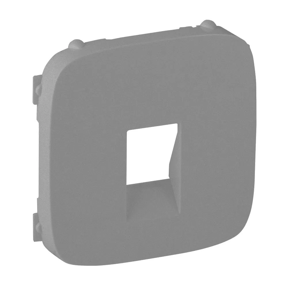 Valena ALLURE. Faceplate for single audio socket with spring clamps. Aluminum 755367 Legrand