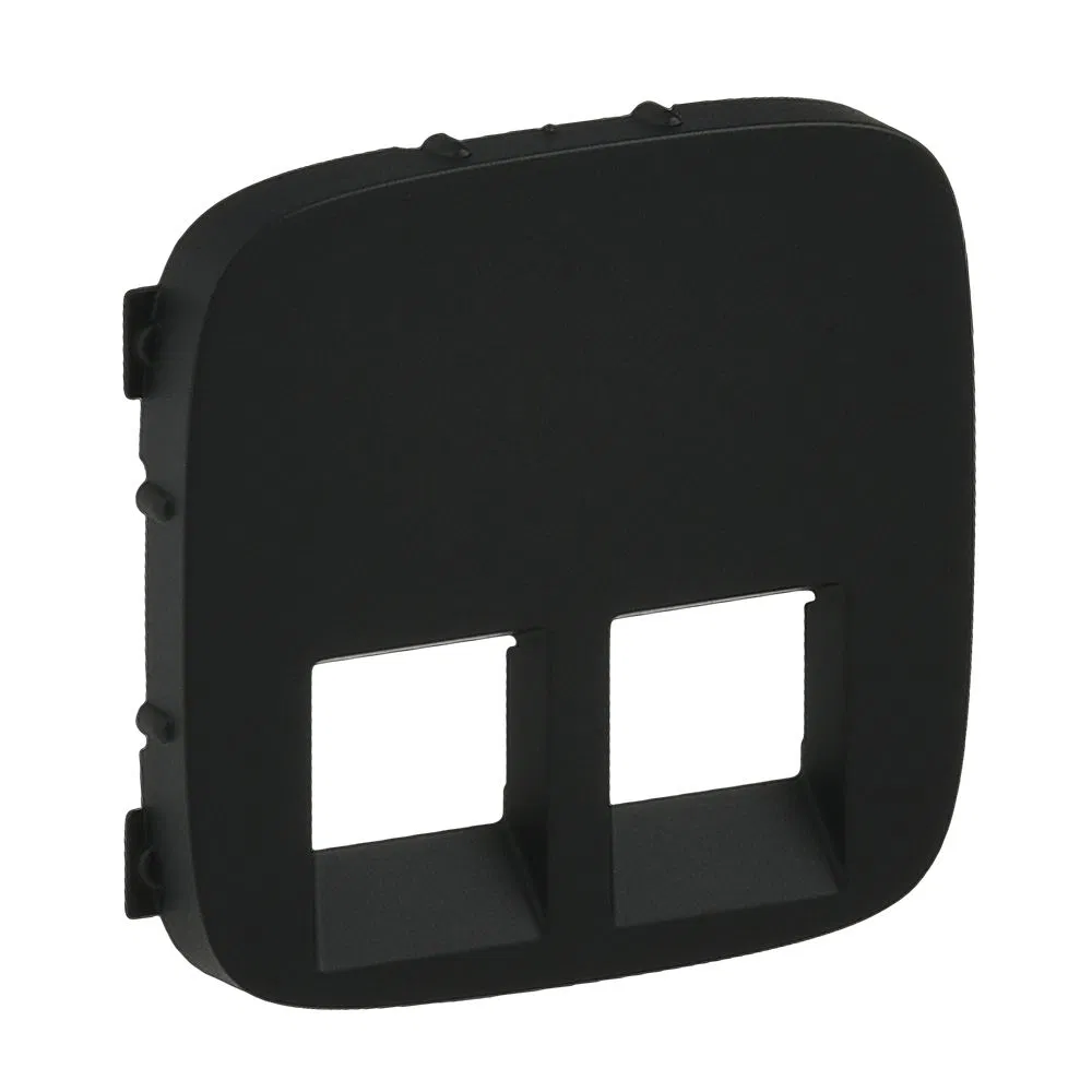 Valena ALLURE. Faceplate for double telephone/information sockets. Anthracite 755428 Legrand