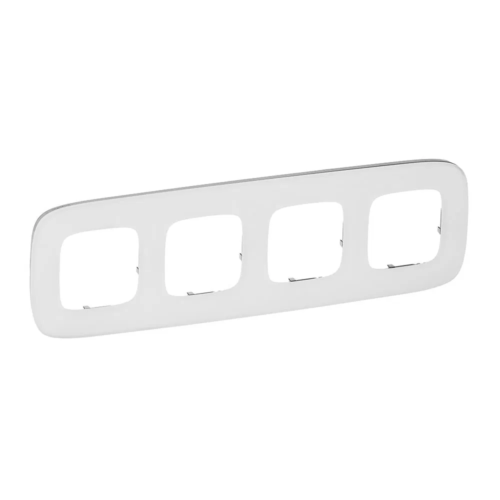 Valena ALLURE. Frame "White glass". 4-gang universal 755544 Legrand