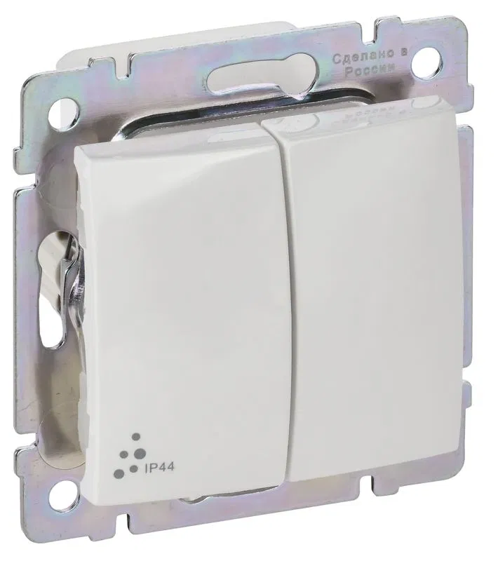 Переключатель проходной 2-кл. СП Valena 10А IP44 250В механизм бел. IEK 770098 Legrand (группа IEK)