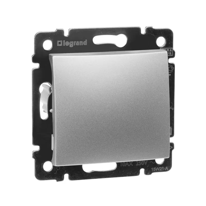 Переключатель проходной 1-кл. СП Valena 10А IP31 250В механизм алюм. IEK 770106 Legrand (группа IEK)