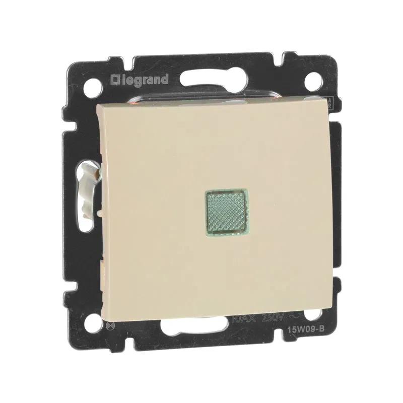Выключатель 1-кл. СП Valena 10А IP31 250В с зел. индикацией механизм сл. кость IEK 774310 Legrand (группа IEK)