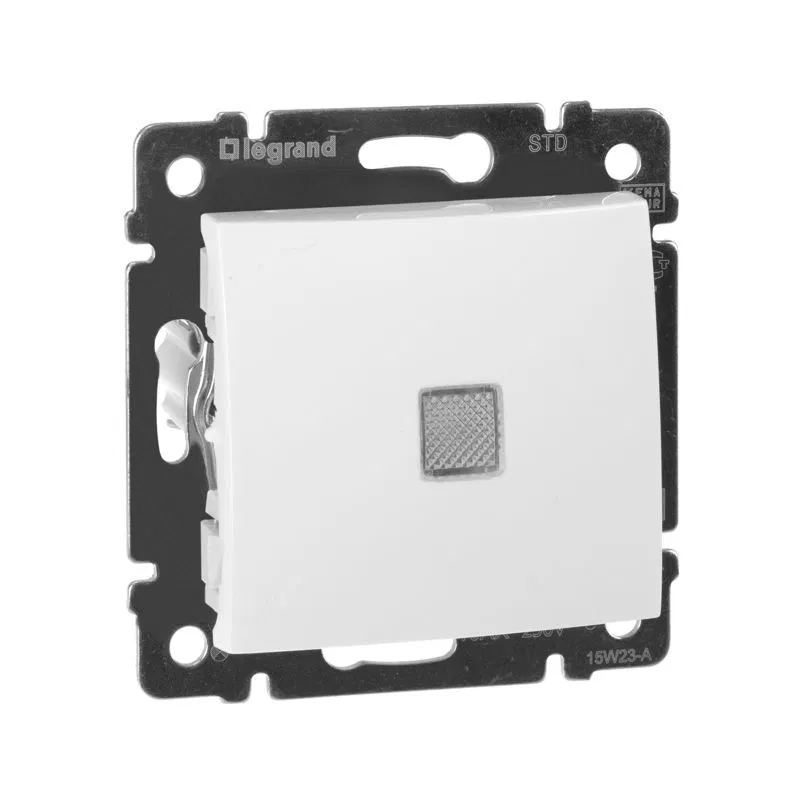 Выключатель 1-кл. СП Valena 10А IP31 250В с зел. индикацией механизм бел. IEK 774410 Legrand (группа IEK)