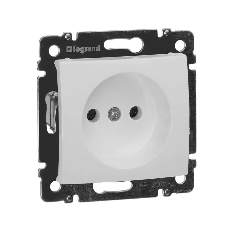 Розетка 1-м СП Valena 16А IP21 без заземл. на винтах механизм бел. IEK 774416 Legrand (группа IEK)