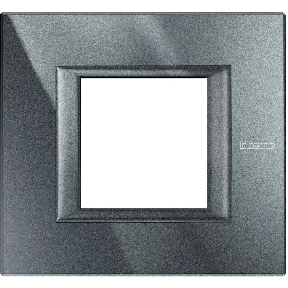 Axolute. 意大利/德国标准矩形装饰框。颜色“Anthracite”单色。2 模块。HA4802HS Legrand