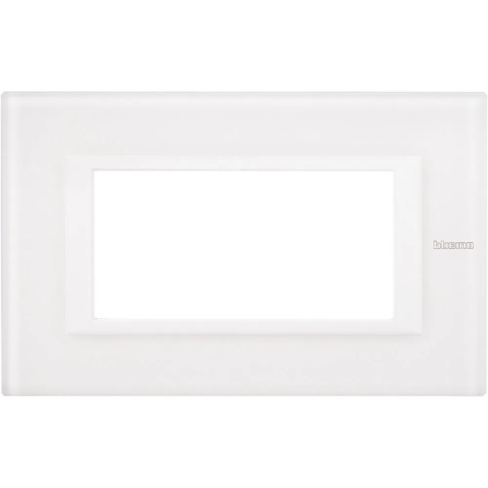 Axolute decorative rectangular cover plates, White, white glass color, for 4 modules HA4804VBB Legrand