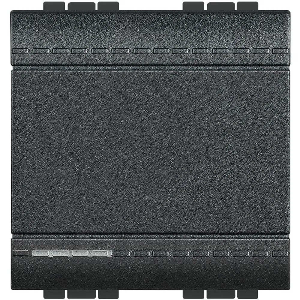 LivingLight Push-button with screw terminals, 2 module size, anthracite color L4005M2N Legrand