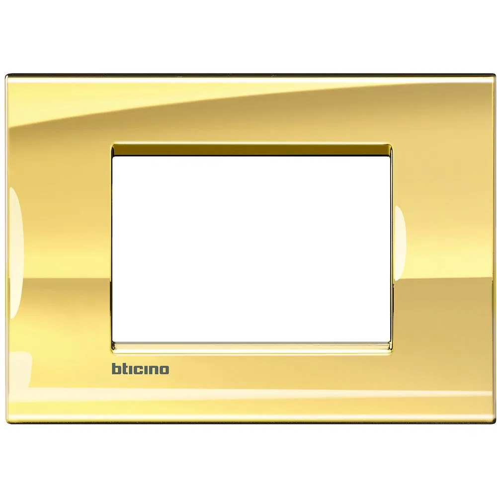 LivingLight Rectangular frame, 3 modules, Gold LNA4803OA Legrand