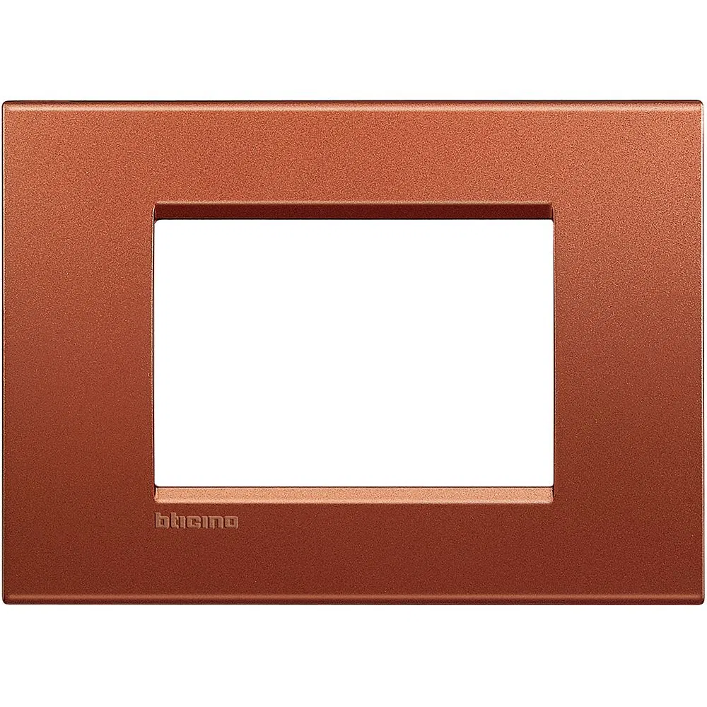 LivingLight Rectangular frame, 3 modules, color Red silk LNA4803RK Legrand