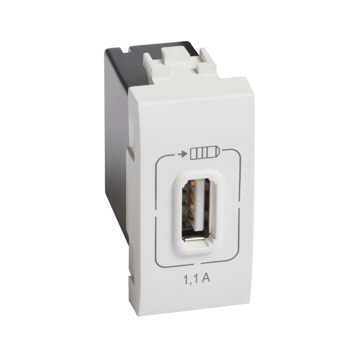Livinglight. USB socket for mobile device charging 1.1A 230/5V. 1 module. Color White N4285C1 Legrand