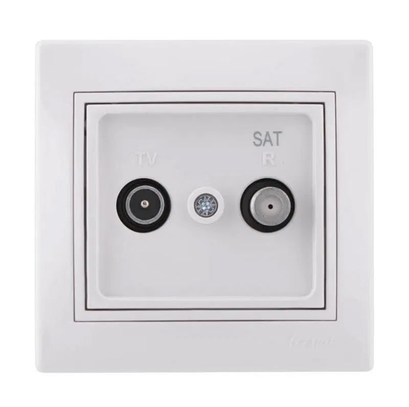 TV/SAT Mira terminal socket with white insert white LEZARD 701-0202-161