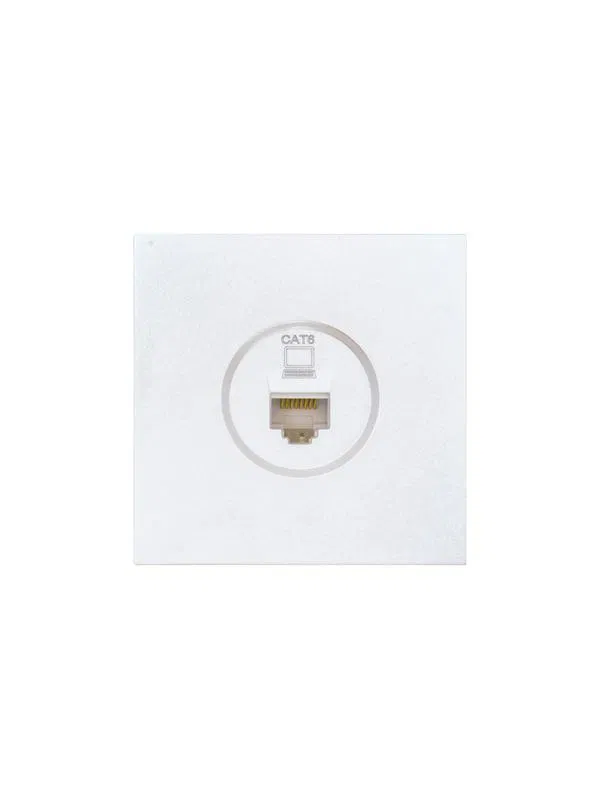 Розетка компьютерная 1-м СП ZIMA IP20 RJ45 кат.6 механизм бел. искра матов. LEZARD 704-1488-140