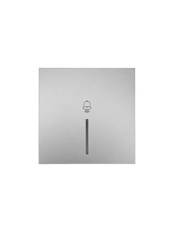 Кнопка звонка с индик. СП ZIMA IP20 безвинт. зажим сер. матов. LEZARD 704-7488-108QC