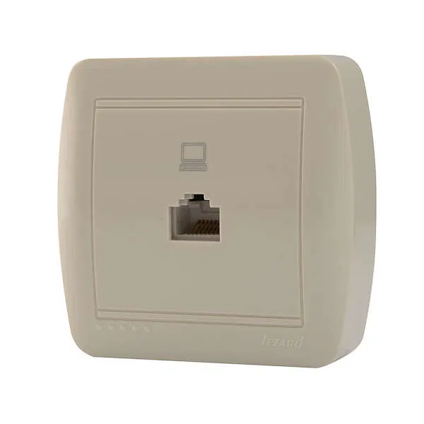 Розетка компьютерная ОП Demet RJ45 крем. LEZARD 711-0300-139