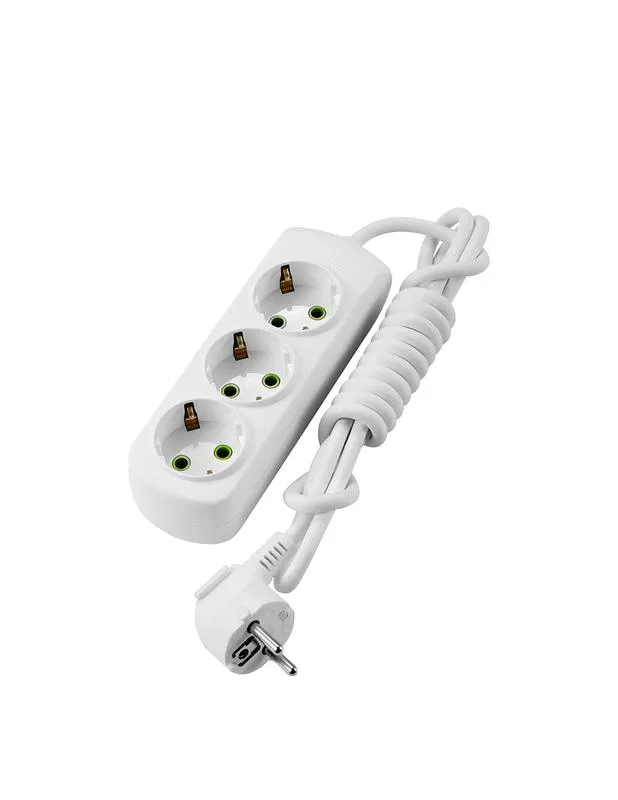 Extension cord 3x2m with ground. Letitia LEZARD 721-0302-301