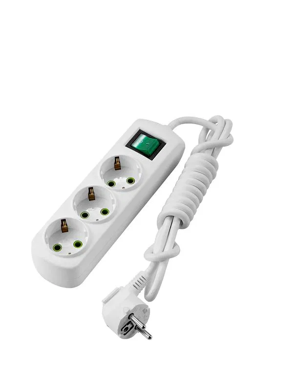 Extension cord 3x2m with ground Letitia with switch LEZARD 721-0302-302