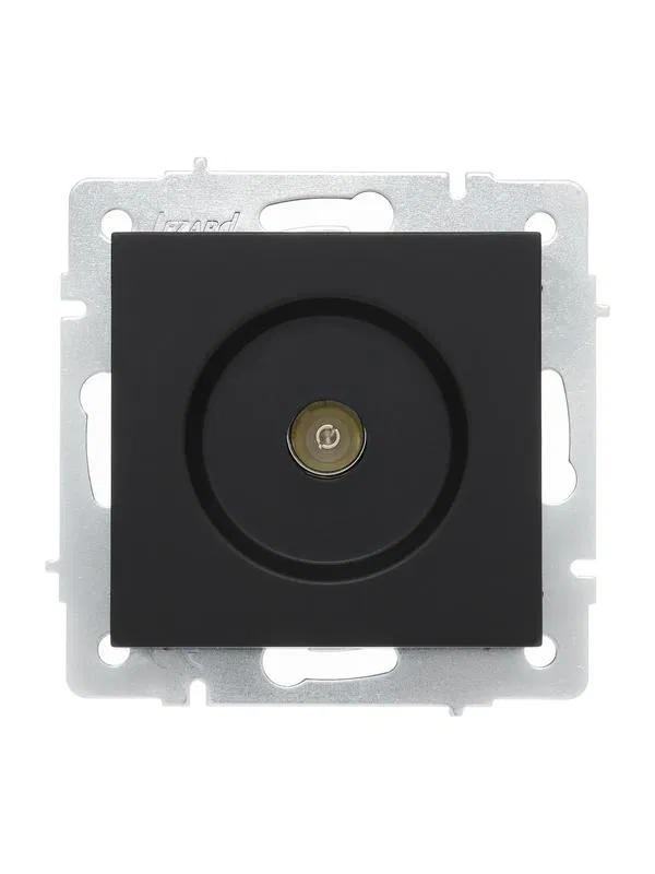 Розетка телевизионная оконечная TV 1-м СП Vesna механизм черн. бархат LEZARD 742-4288-130