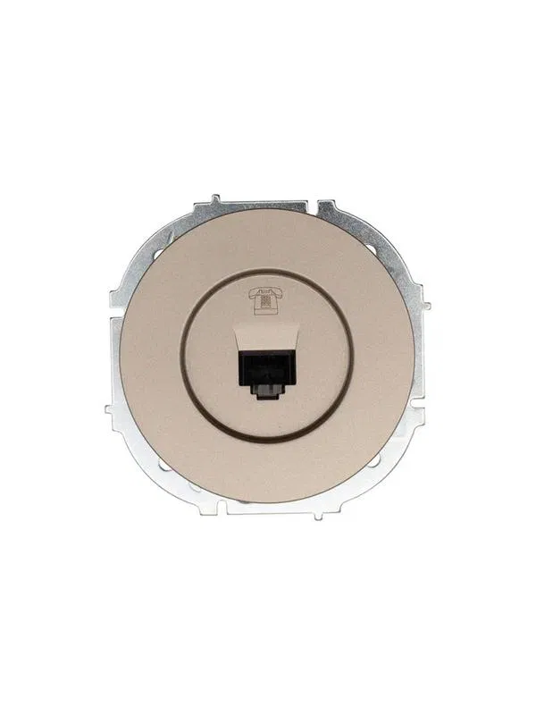 Розетка телефонная СП OSEN RJ11 евро механизм титан LEZARD 743-3788-137