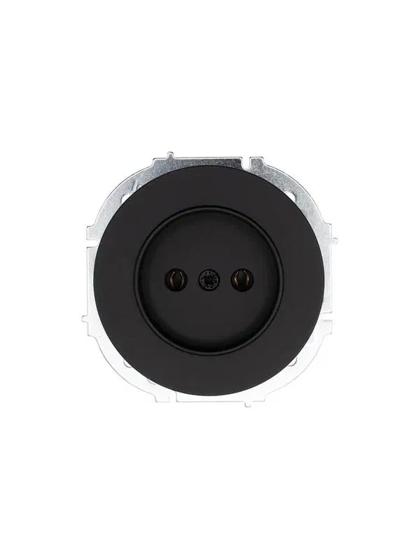 Розетка 1-м СП OSEN без заземл. ПБТ механизм черн. бархат LEZARD 743-4288-121B